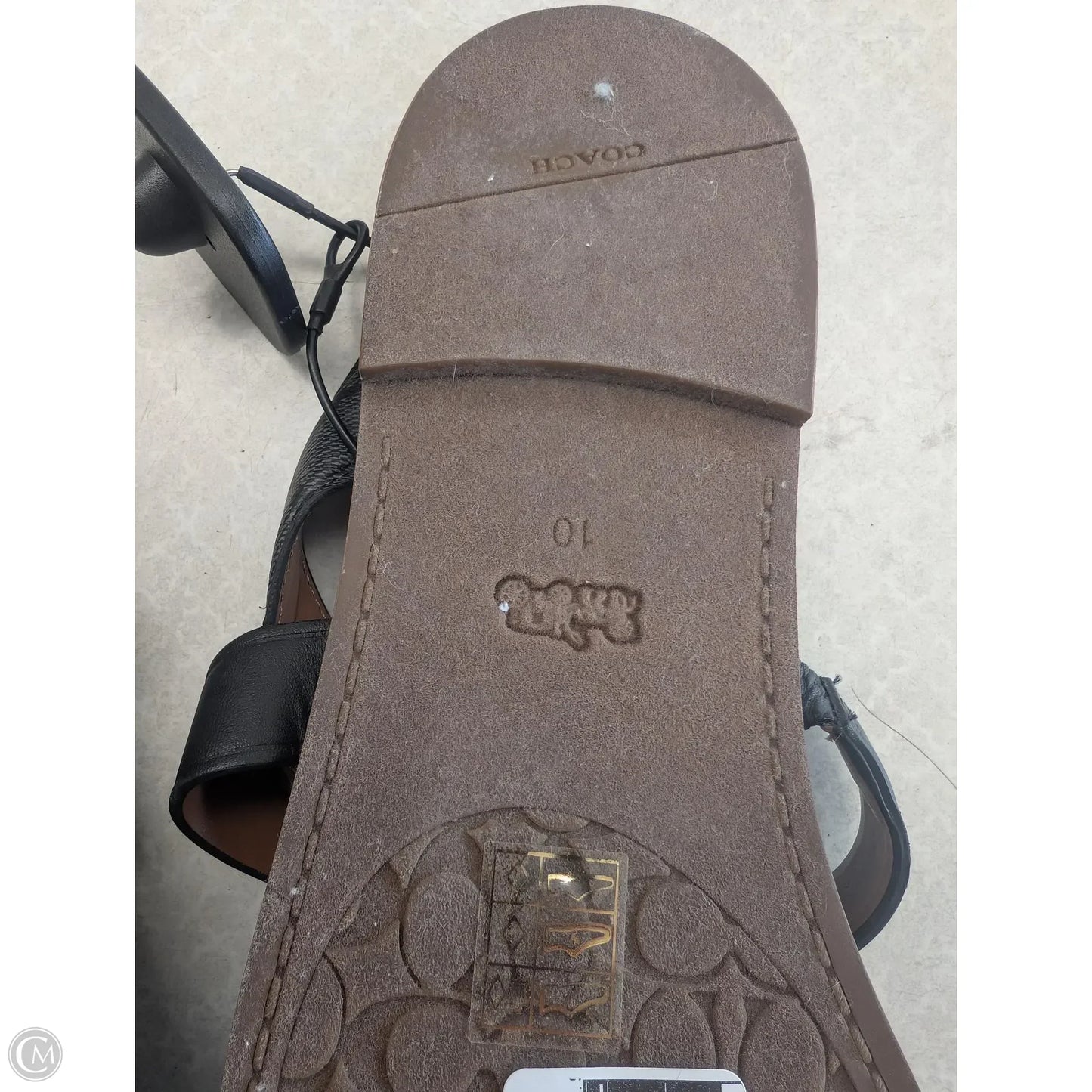 Sandals Designer By Coach In Black & Brown, Size: 10