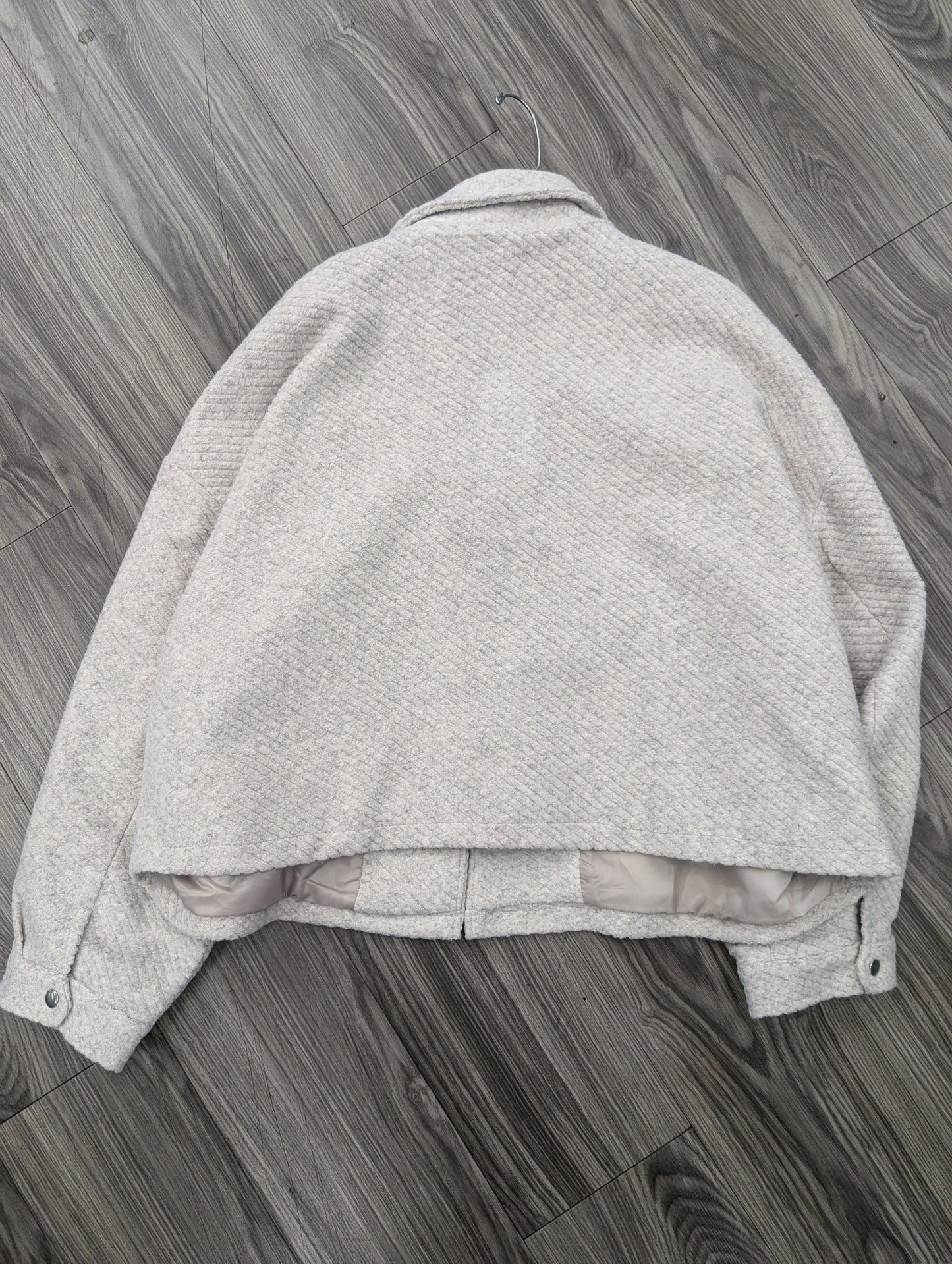 Jacket Shirt By Clothes Mentor In Beige, Size: 3x