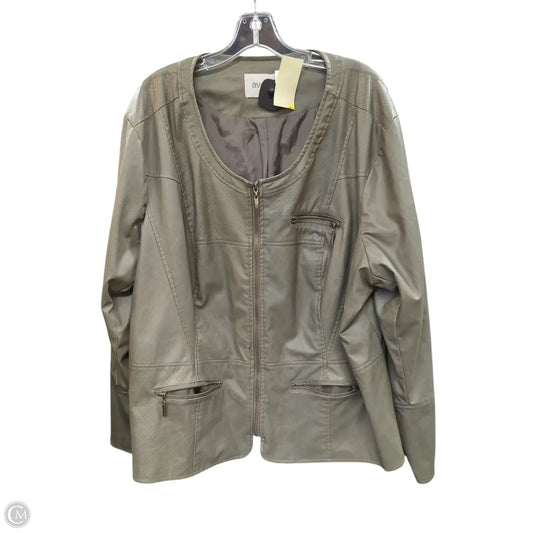 Coat Leather By Avenue In Green, Size: 26