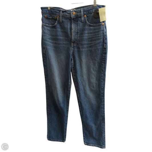 Jeans Straight By Madewell In Blue Denim, Size: 10