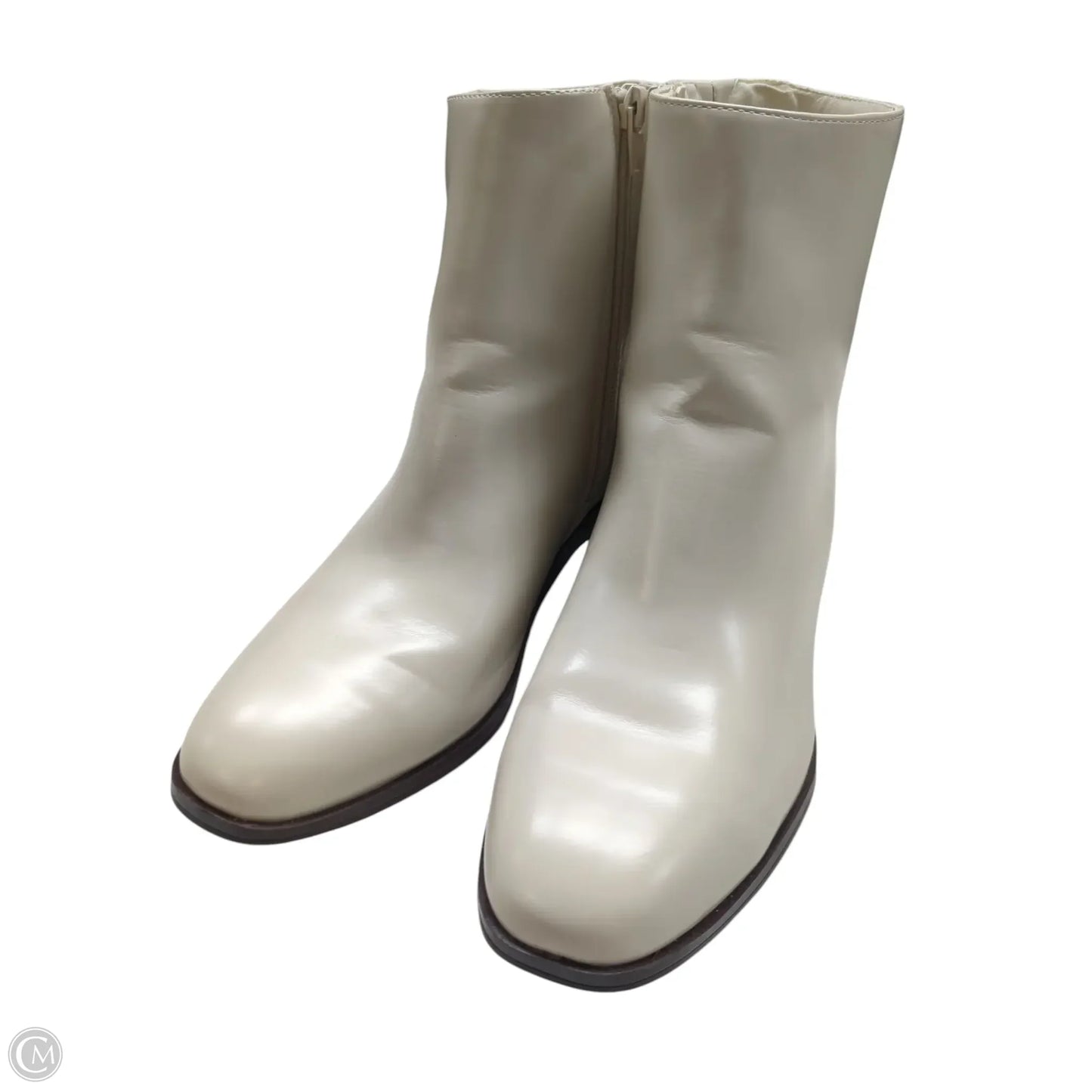 Boots Ankle Heels By Sonoma In White, Size: 10