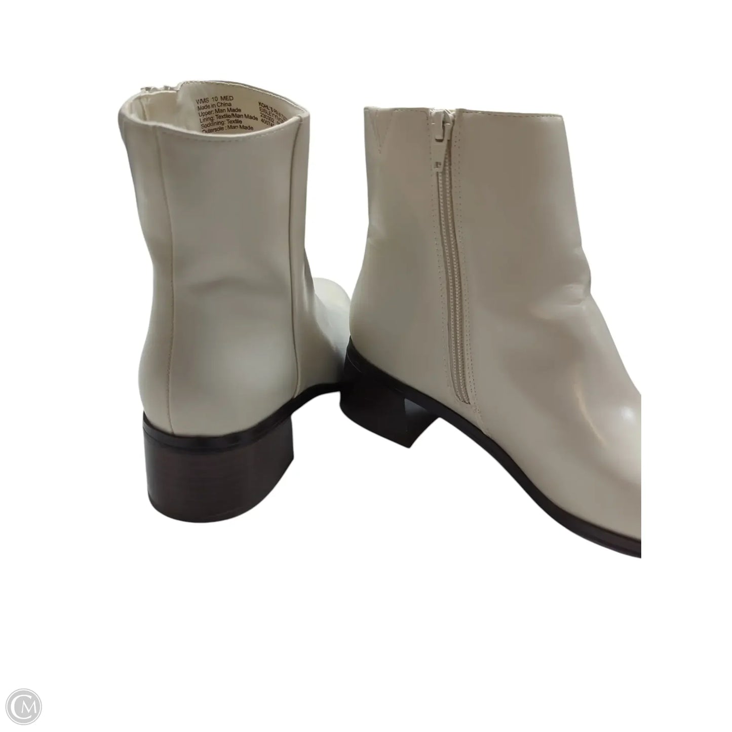 Boots Ankle Heels By Sonoma In White, Size: 10