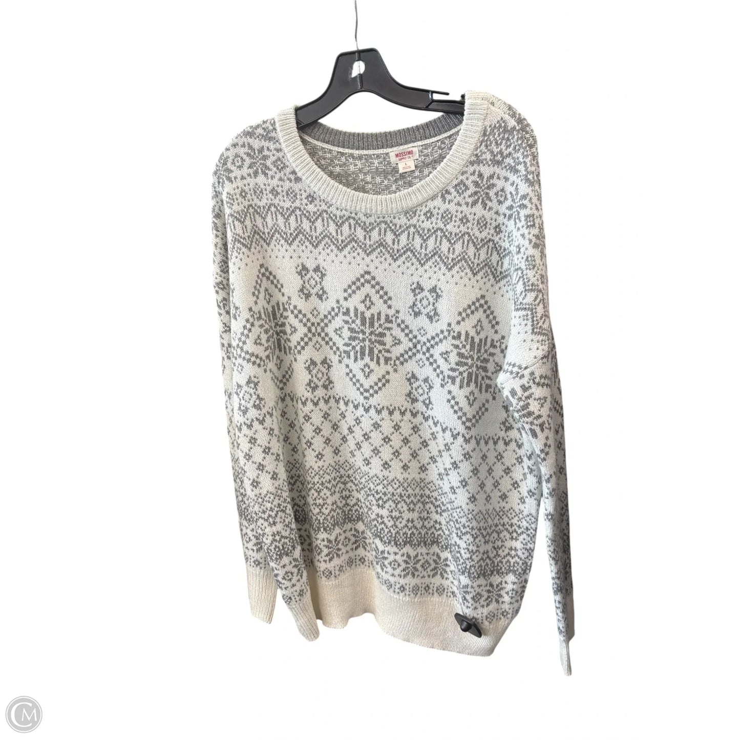 Sweater By Mossimo In White, Size: L