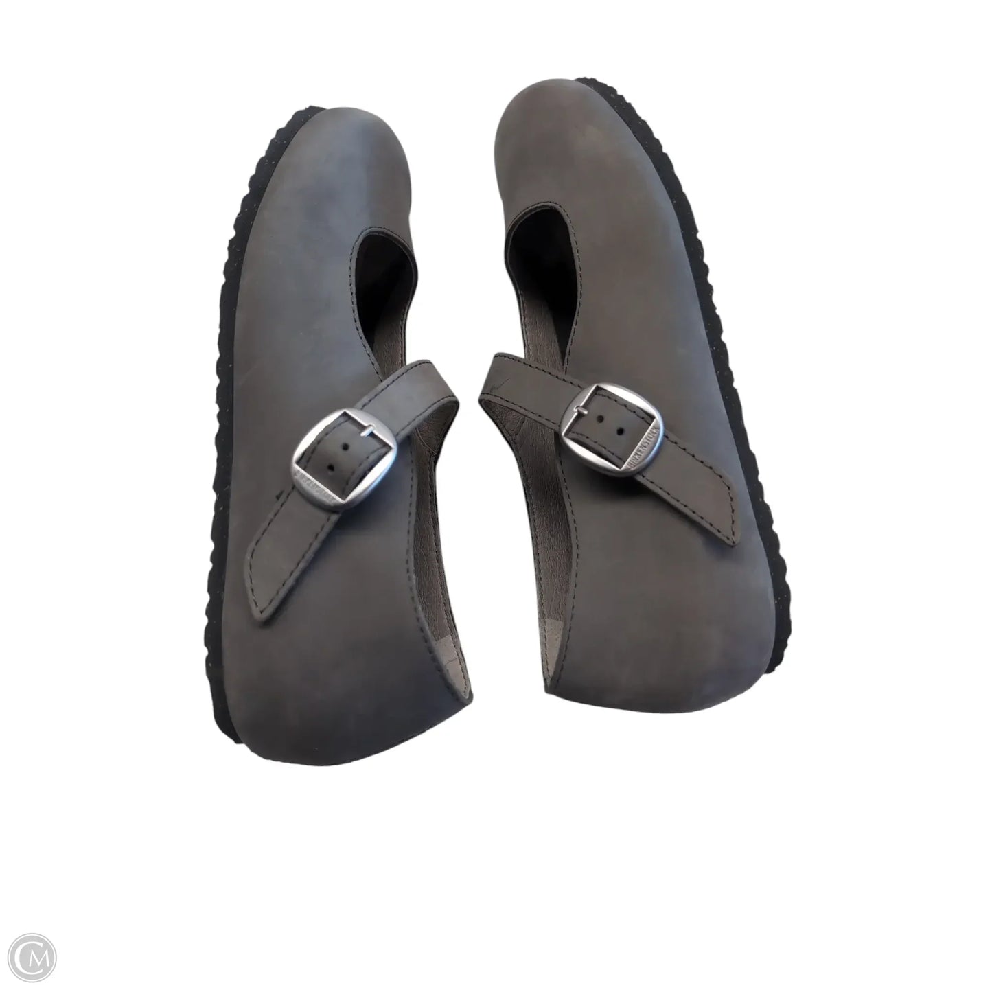 Shoes Flats By Birkenstock In Grey, Size: 9.5