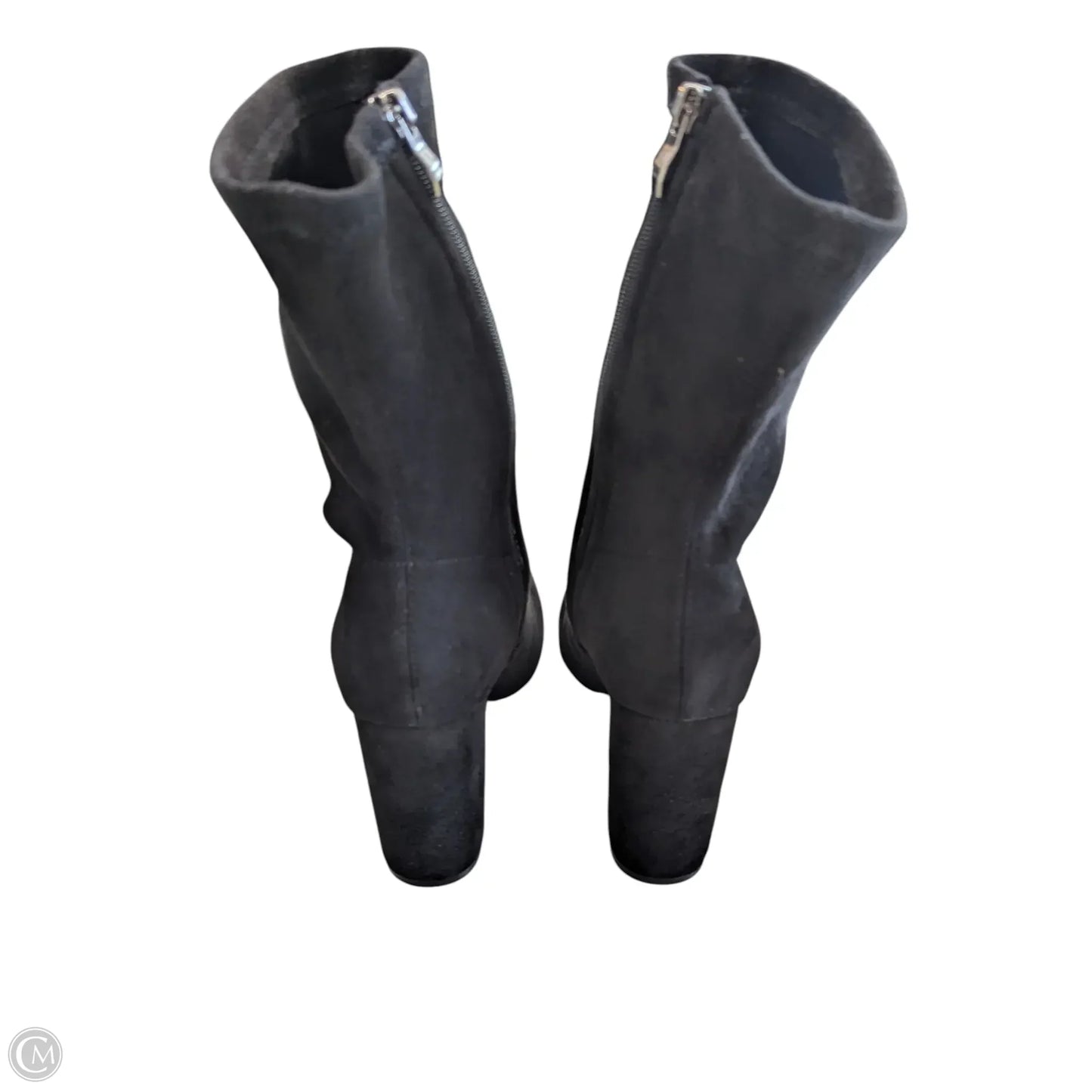 Boots Ankle Heels By Clothes Mentor In Black, Size: 7.5