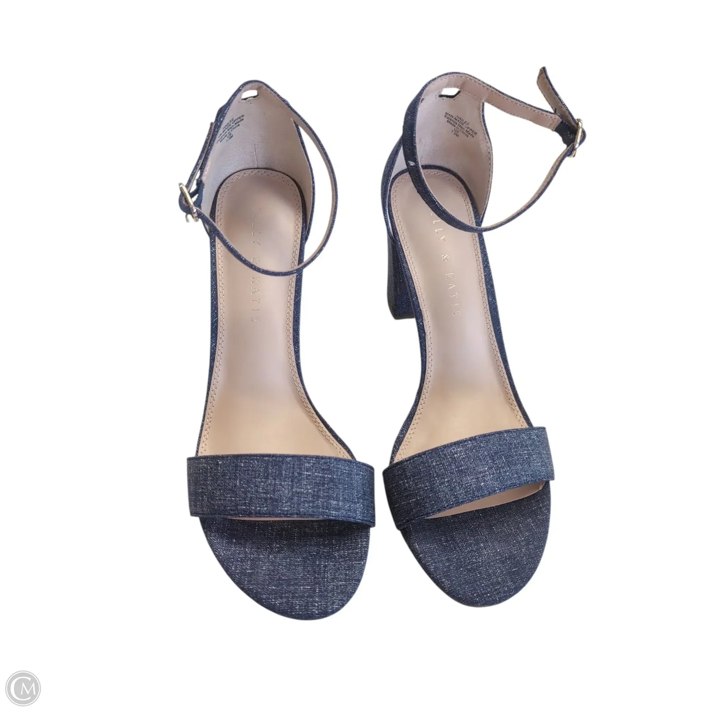Shoes Heels Block By Kelly And Katie In Blue, Size: 7.5