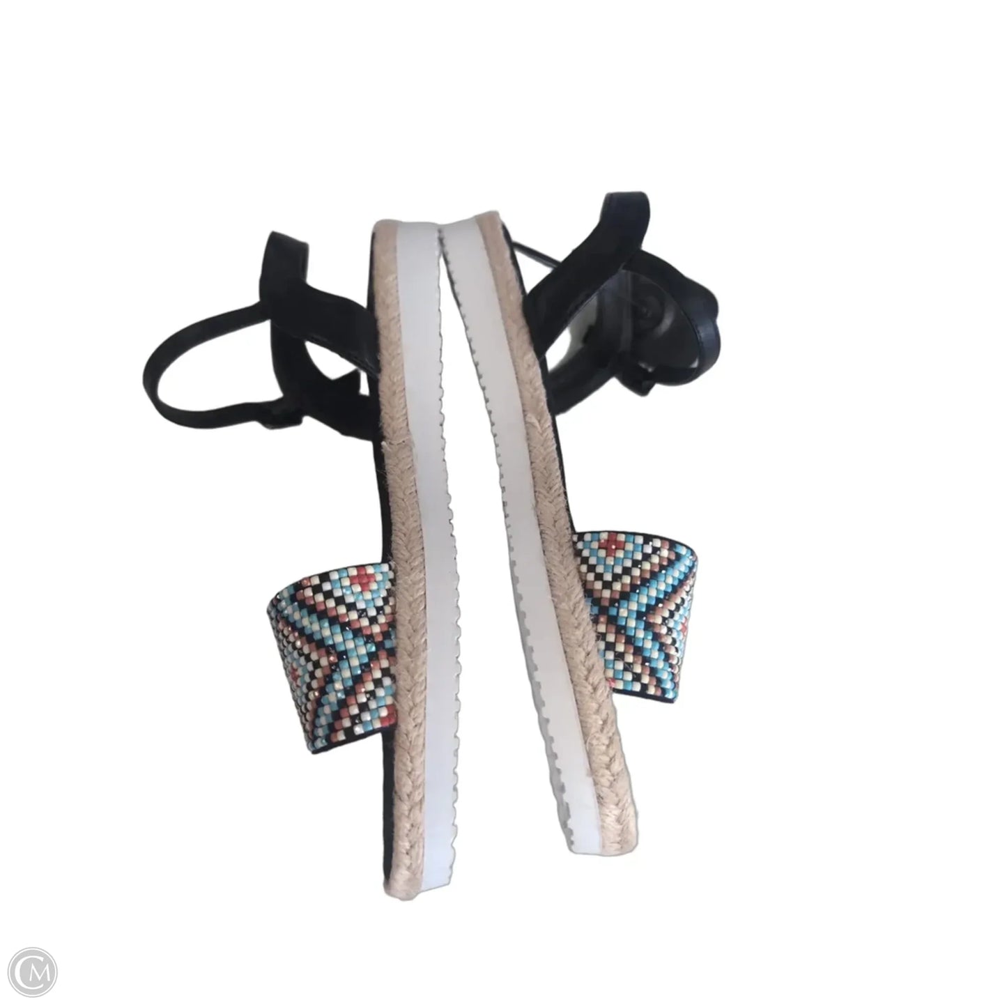 Sandals Flats By So In Black, Size: 6