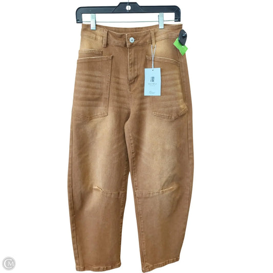 Jeans Wide Leg By Amazon Essentials In Brown, Size: 6