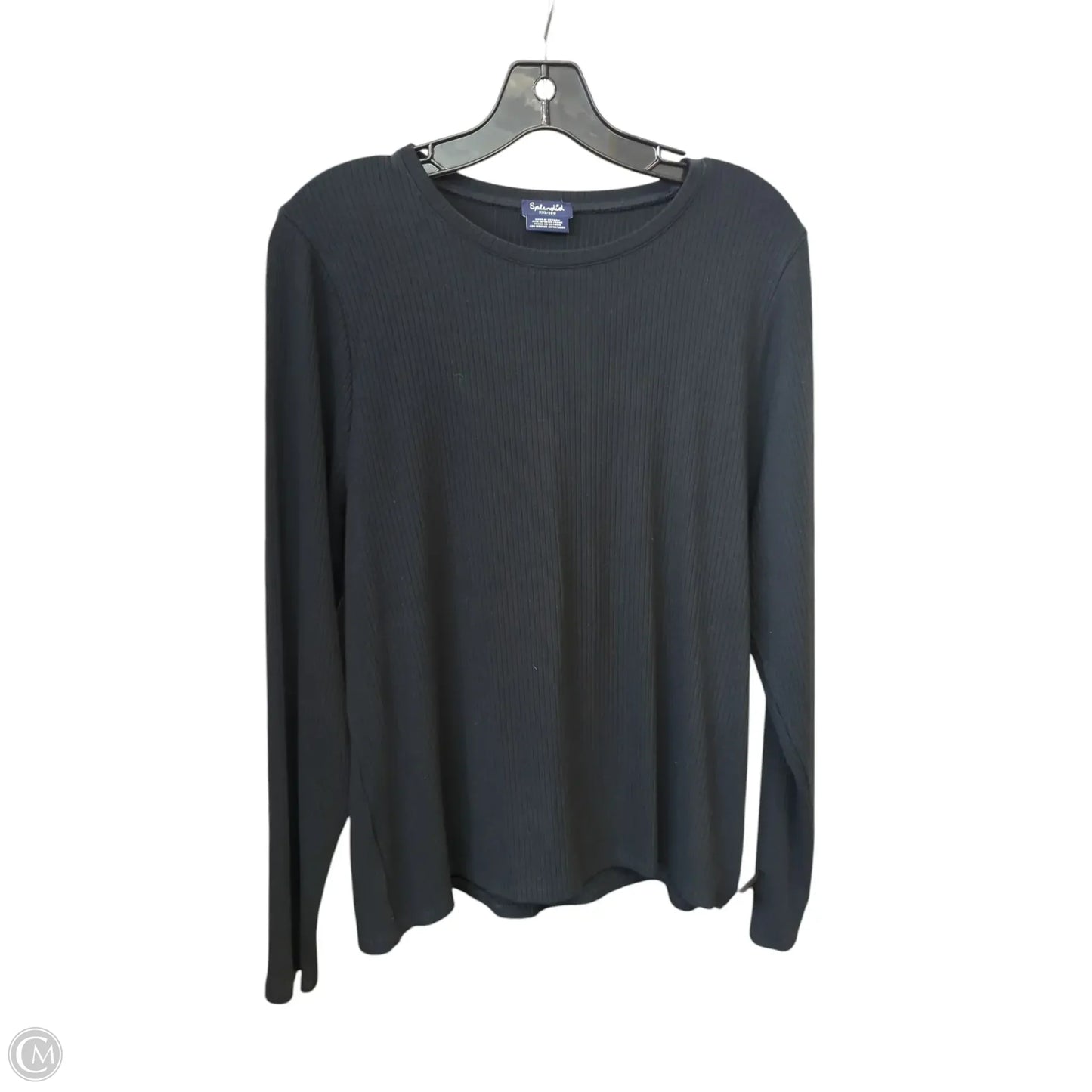 Top Long Sleeve By Splendid In Black, Size: Xxl