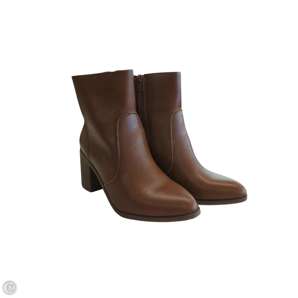 Boots Ankle Heels By Universal Thread In Brown, Size: 8
