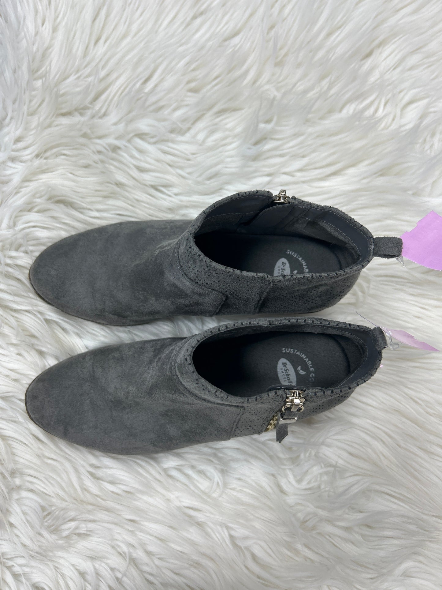 Boots Ankle Heels By Dr Scholls In Grey, Size:9