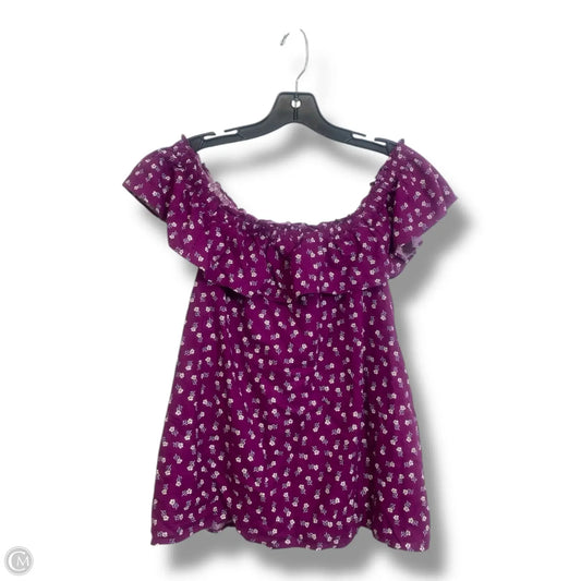Top Sleeveless By Loft In Purple, Size: S