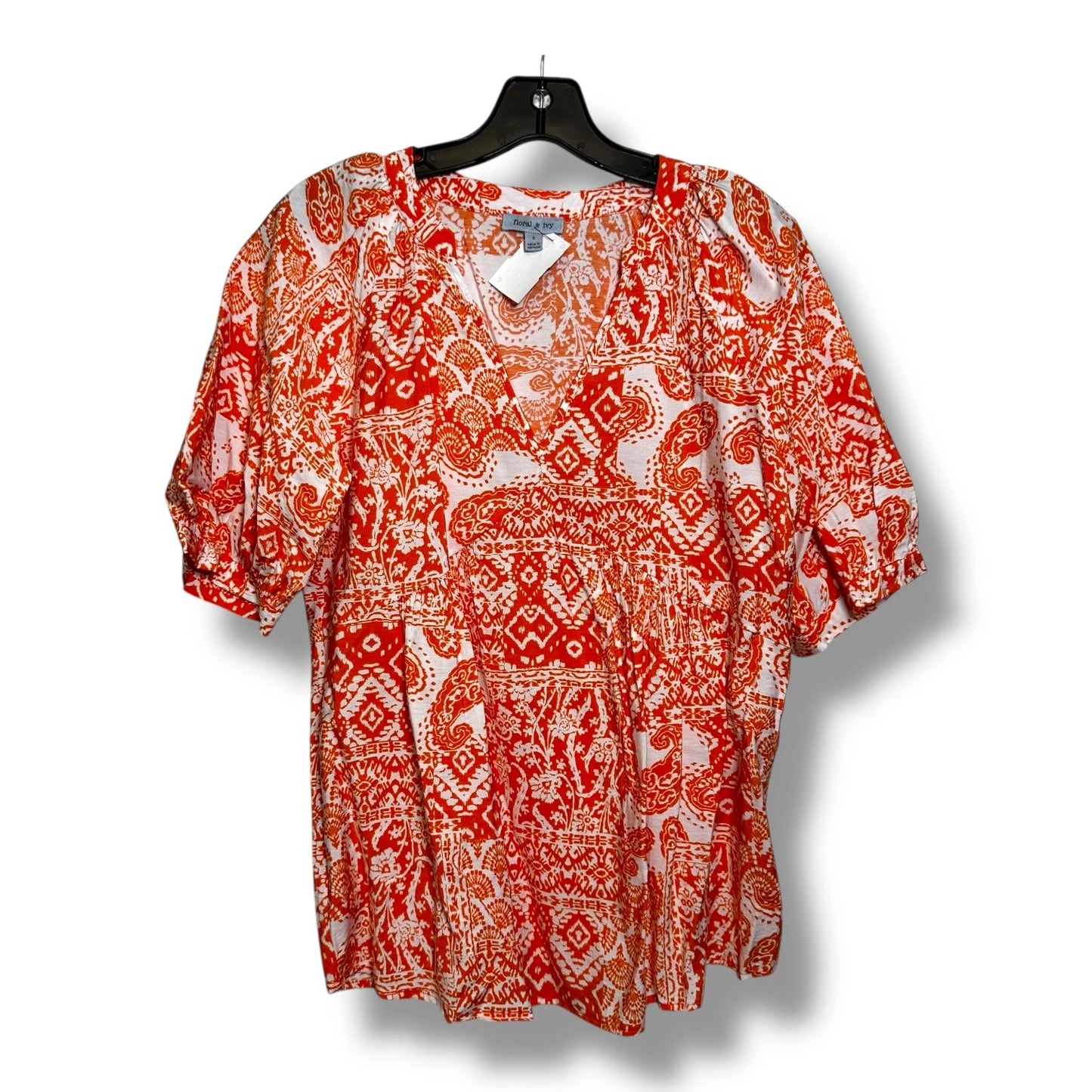 Top Short Sleeve By Clothes Mentor In Orange, Size: S