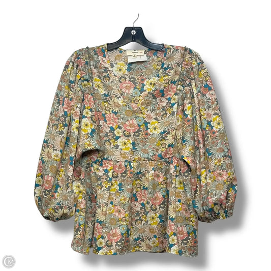 Top Long Sleeve By Entro In Floral Print, Size: M
