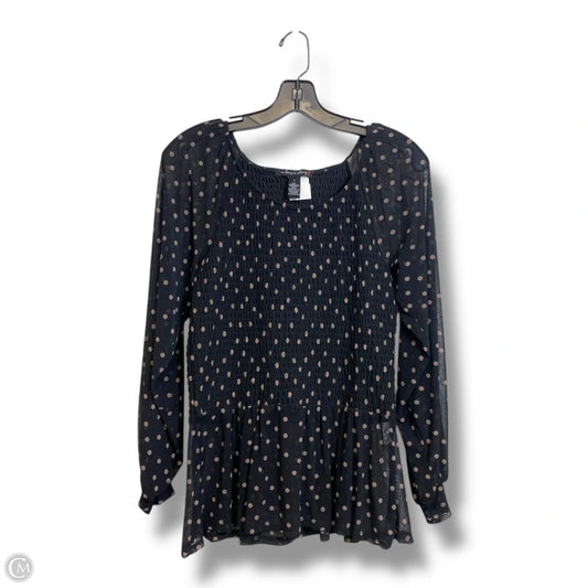 Top Long Sleeve By Clothes Mentor In Polkadot Pattern, Size: S