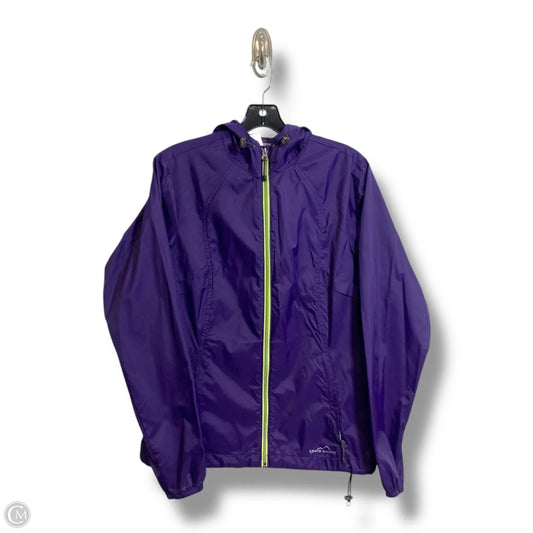 Jacket Windbreaker By Eddie Bauer In Purple, Size: M