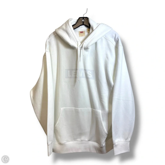 Sweatshirt Hoodie By Levis In White, Size: L