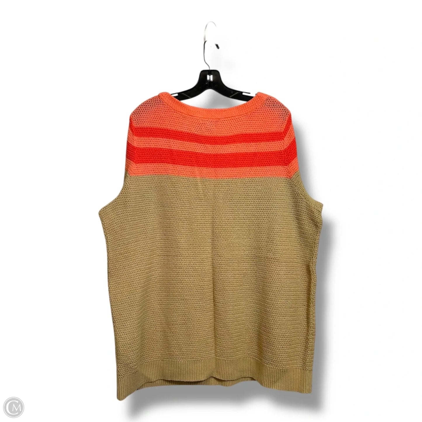 Sweater By Lands End In Orange, Size: 3x