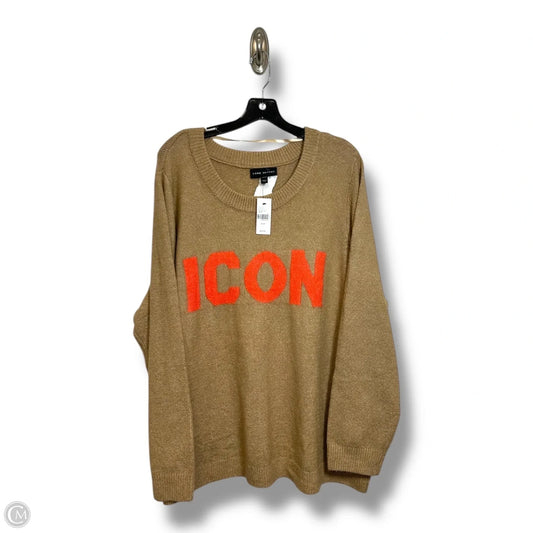 Top Long Sleeve By Lane Bryant In Tan, Size: 2x