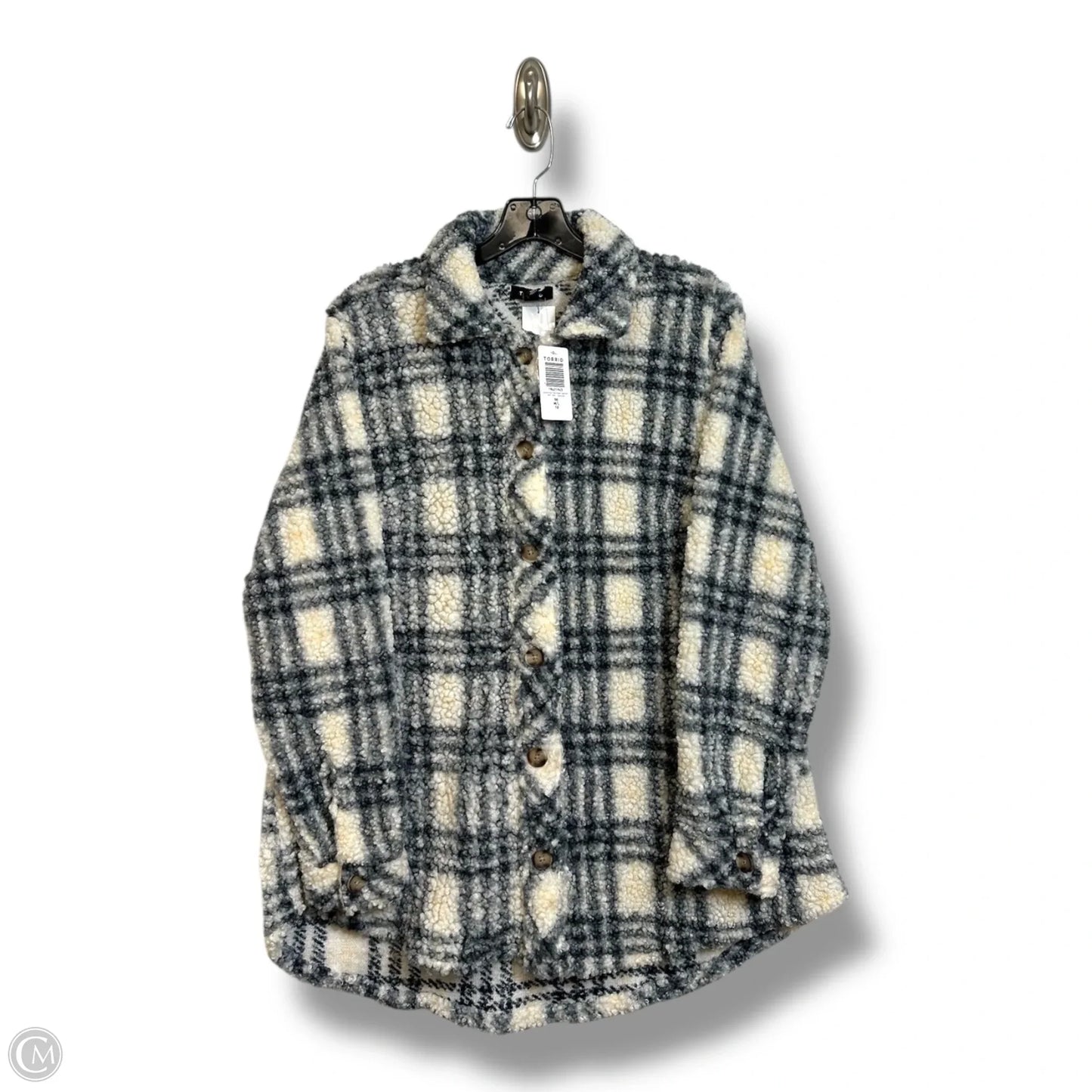 Jacket Shirt By Torrid In Checkered Pattern, Size: M