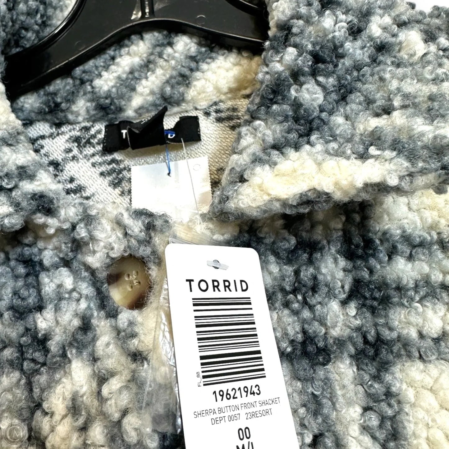 Jacket Shirt By Torrid In Checkered Pattern, Size: M