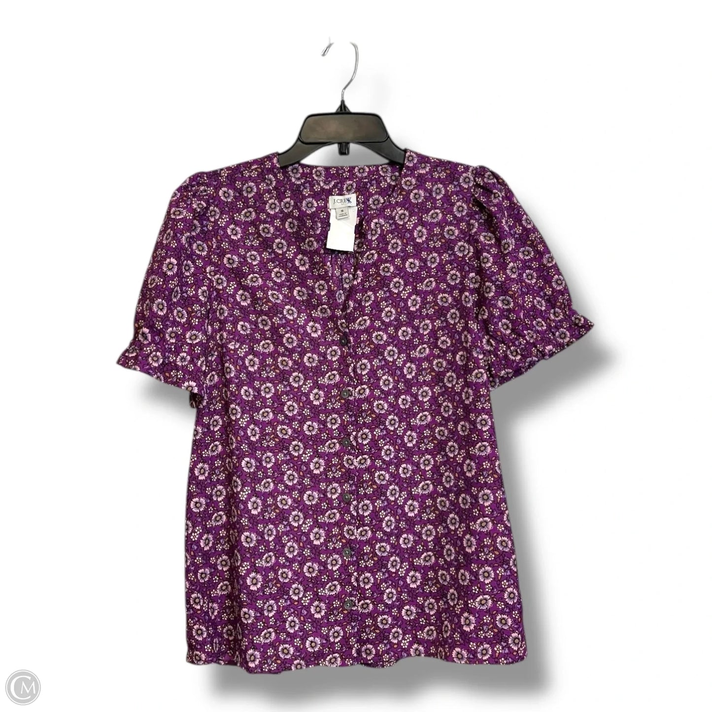 Top Short Sleeve By J. Crew In Purple, Size: S