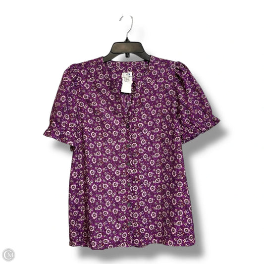 Top Short Sleeve By J. Crew In Purple, Size: S
