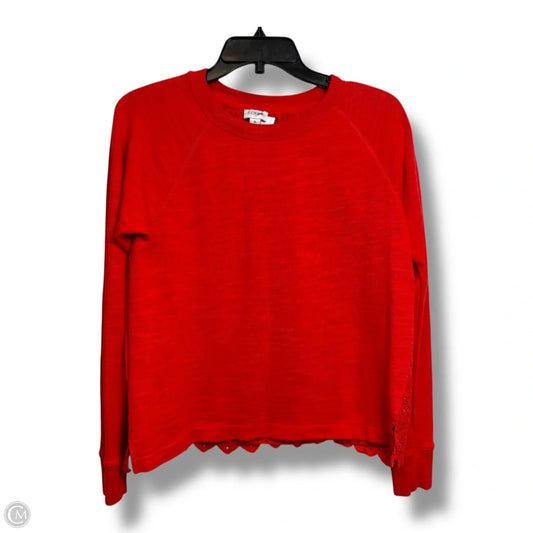 Top Long Sleeve By J. Crew In Red, Size: S