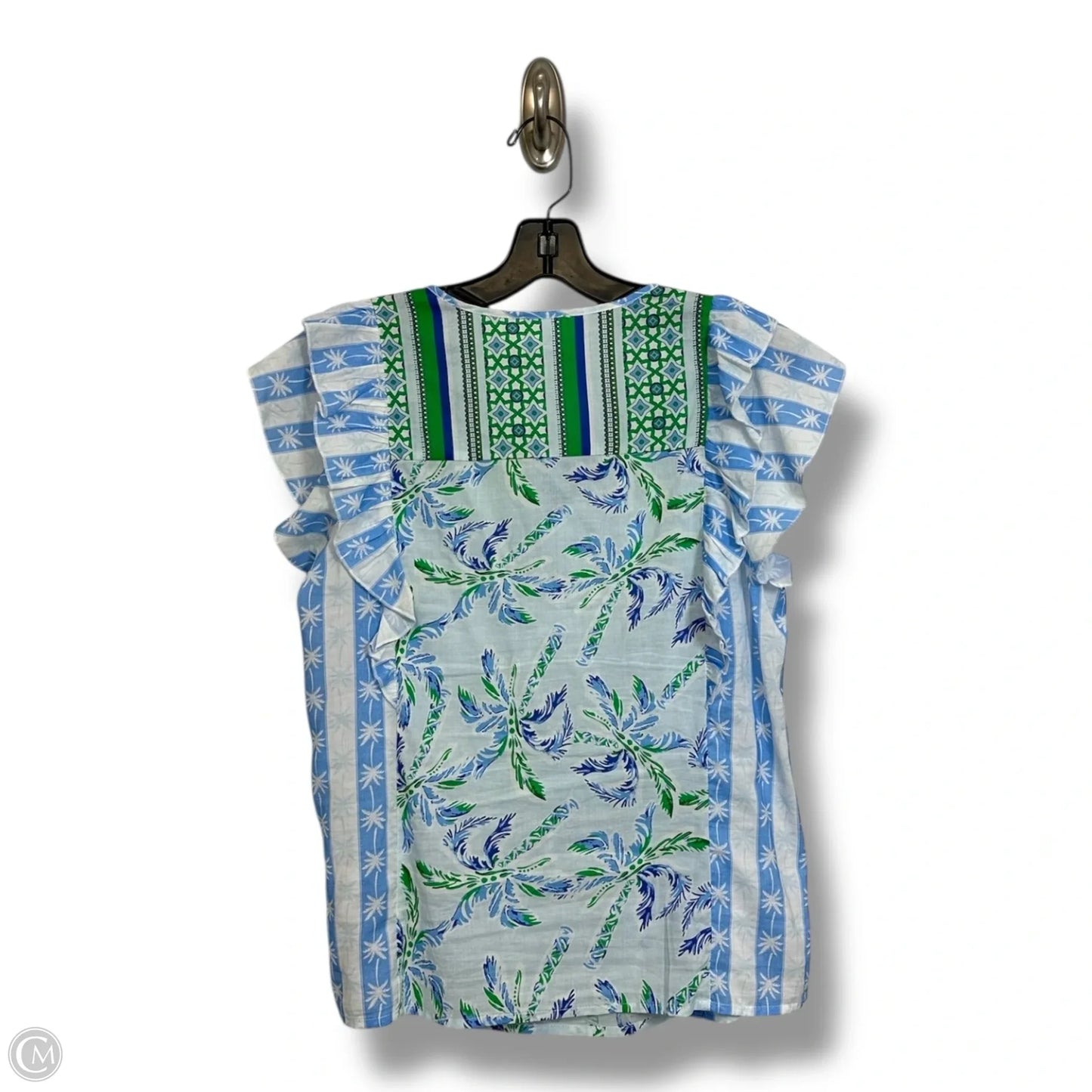 Top Sleeveless By Tribal In Blue & Green, Size: Sp