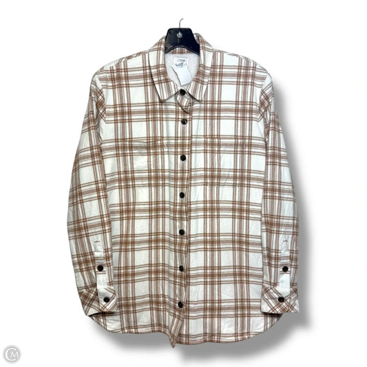 Jacket Shirt By J. Crew In Plaid Pattern, Size: S