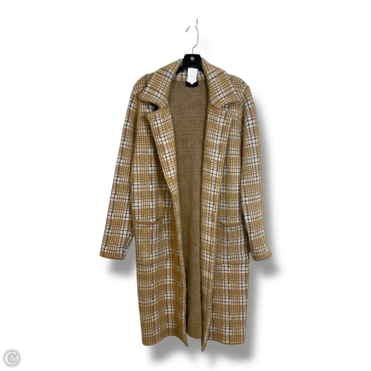 Cardigan By Tahari By Arthur Levine In Checkered Pattern, Size: M