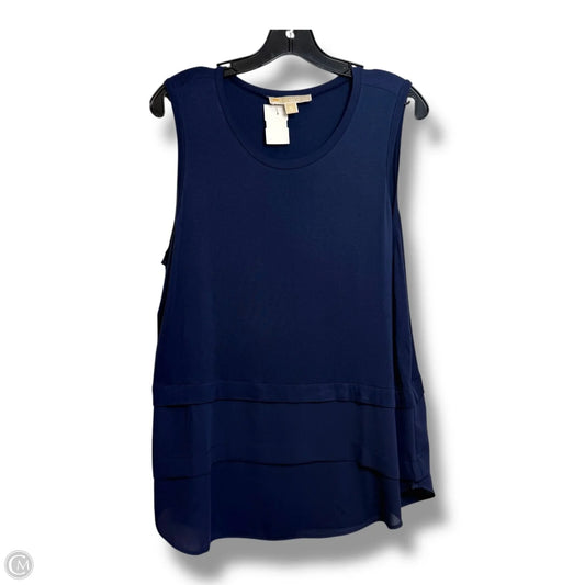 Top Sleeveless Designer By Michael Kors In Navy, Size: Xl
