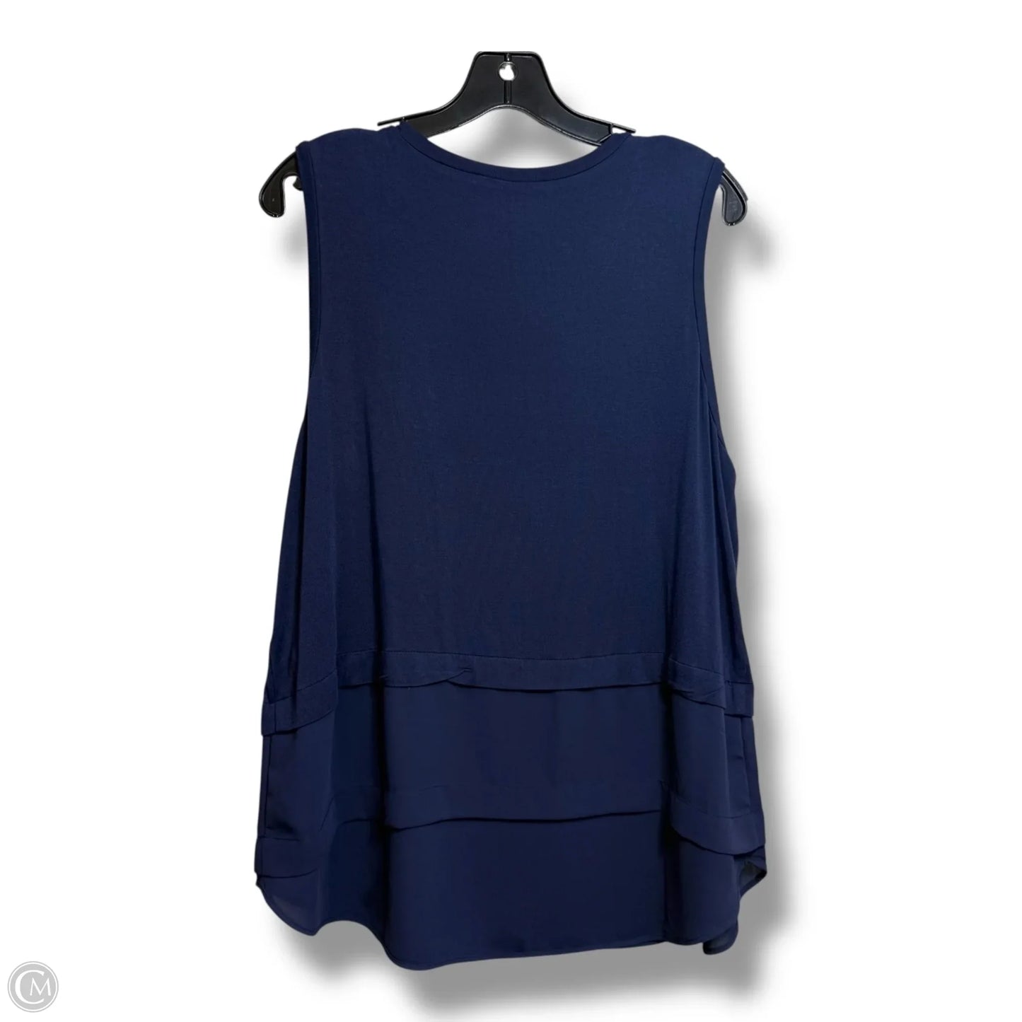 Top Sleeveless Designer By Michael Kors In Navy, Size: Xl