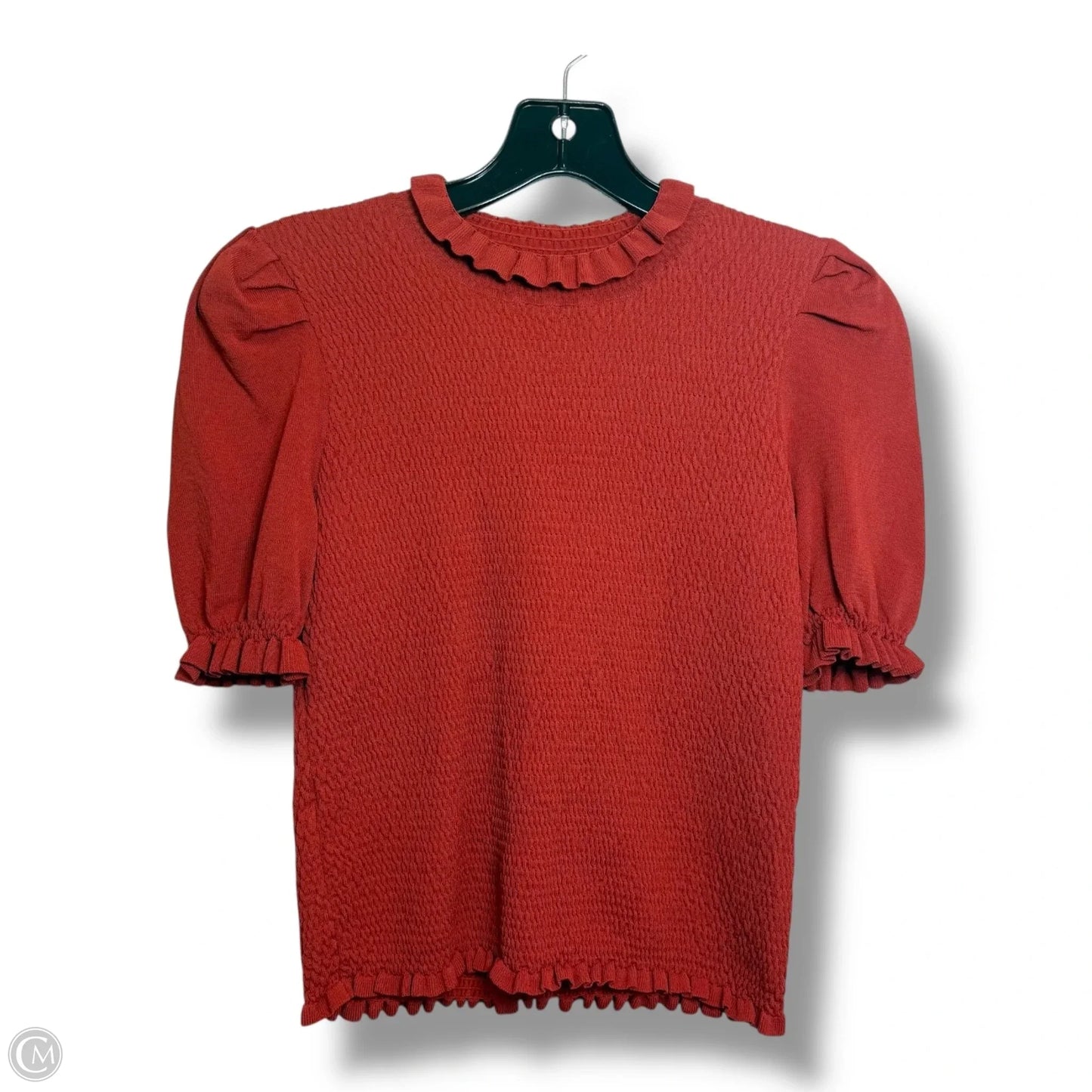 Top Short Sleeve By Catherine Malandrino In Orange, Size: S