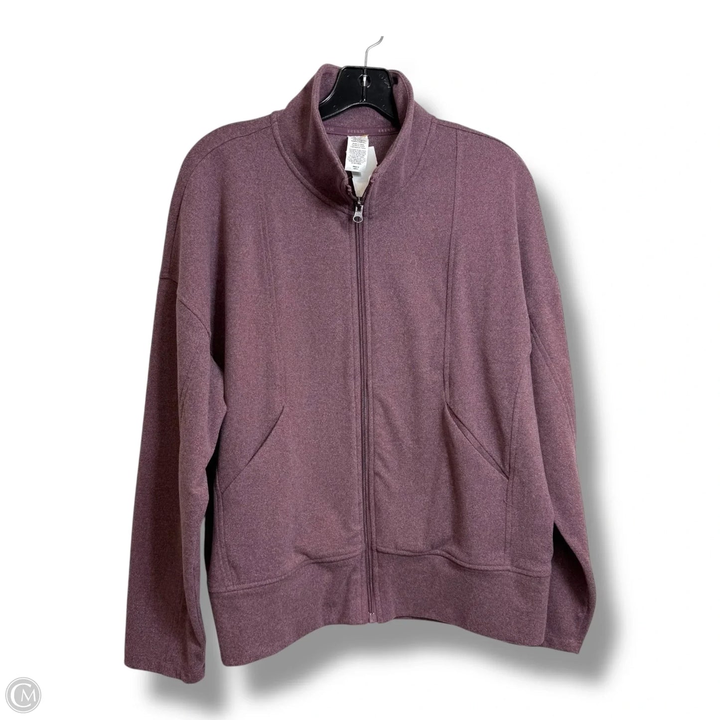 Athletic Jacket By Rbx In Maroon, Size: L