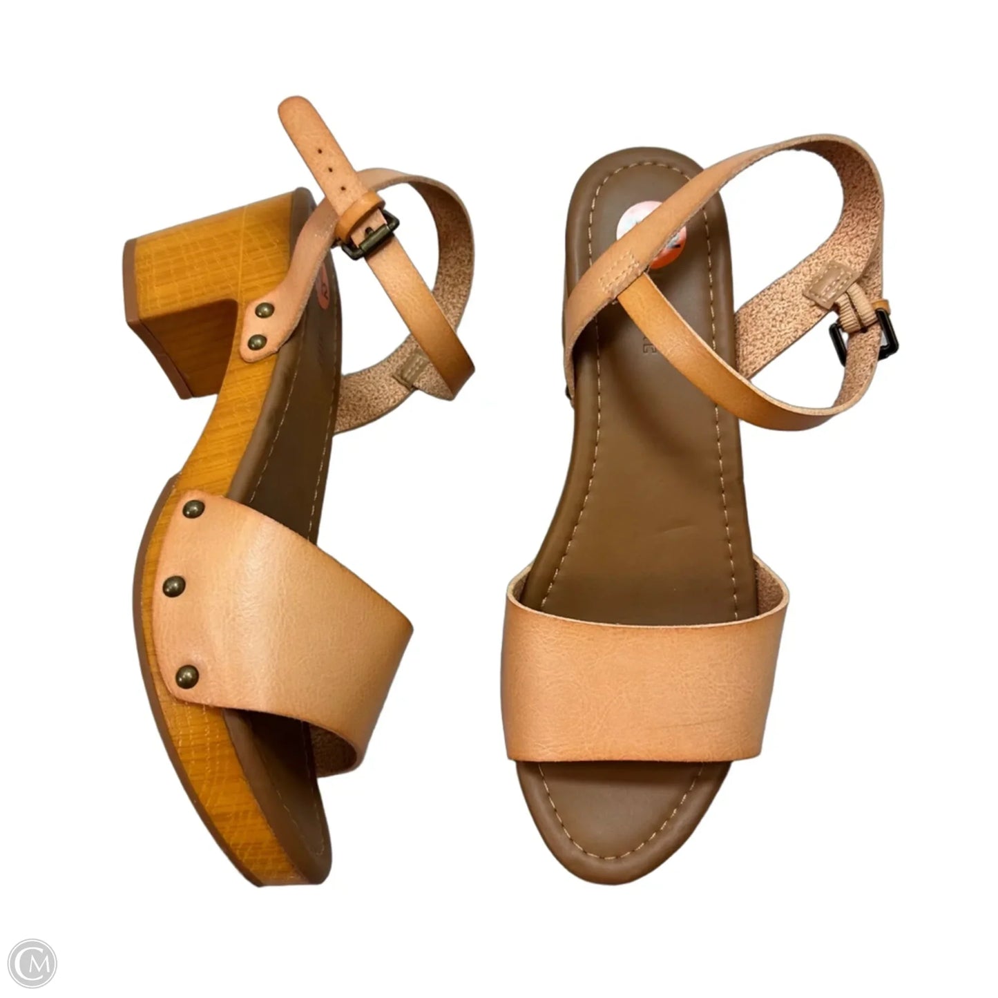 Sandals Flats By Cushionaire In Orange, Size: 9.5
