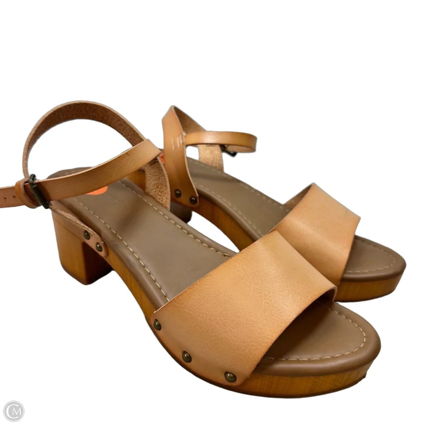 Sandals Flats By Cushionaire In Orange, Size: 9.5