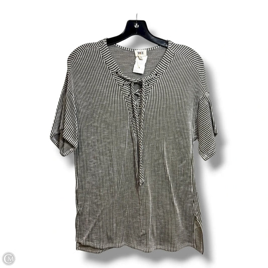 Top Short Sleeve By Bke In Striped Pattern, Size: Xs