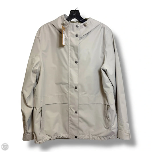 Coat Raincoat By Eddie Bauer In Tan, Size: L