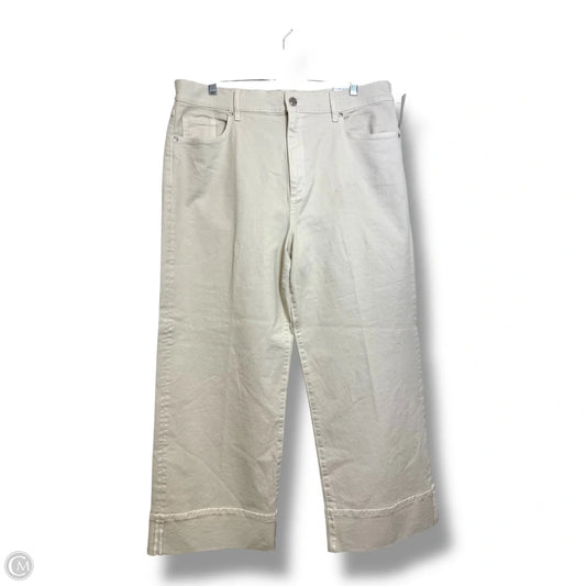 Wide leg high rise Pants Cargo & Utility By Loft In Tan, Size: 14