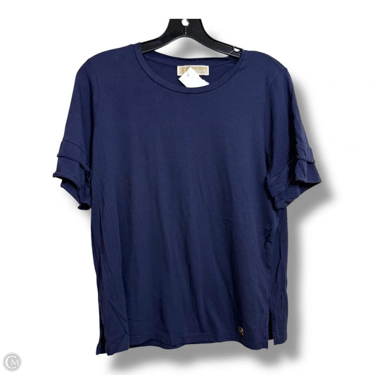 Top Short Sleeve Designer By Michael Kors In Navy, Size: L