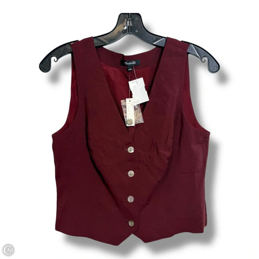 Vest Other By Madewell In Maroon, Size: 2