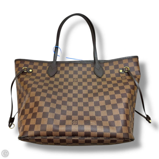 Neverfull MM Handbag Luxury Designer By Louis Vuitton, Size: Large