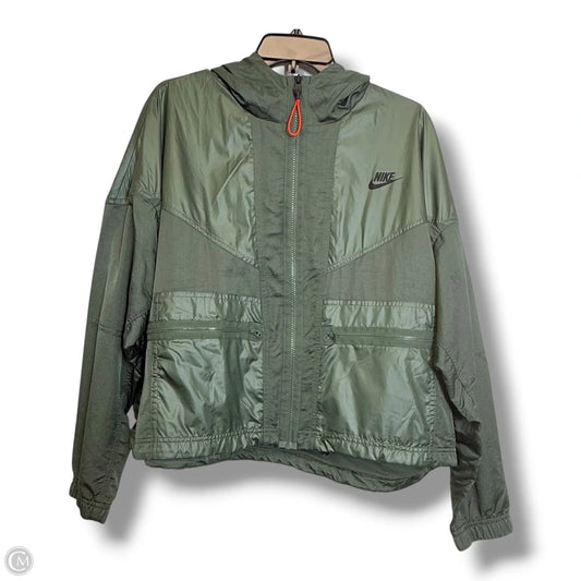 Jacket Windbreaker By Nike Apparel In Green, Size: Xl