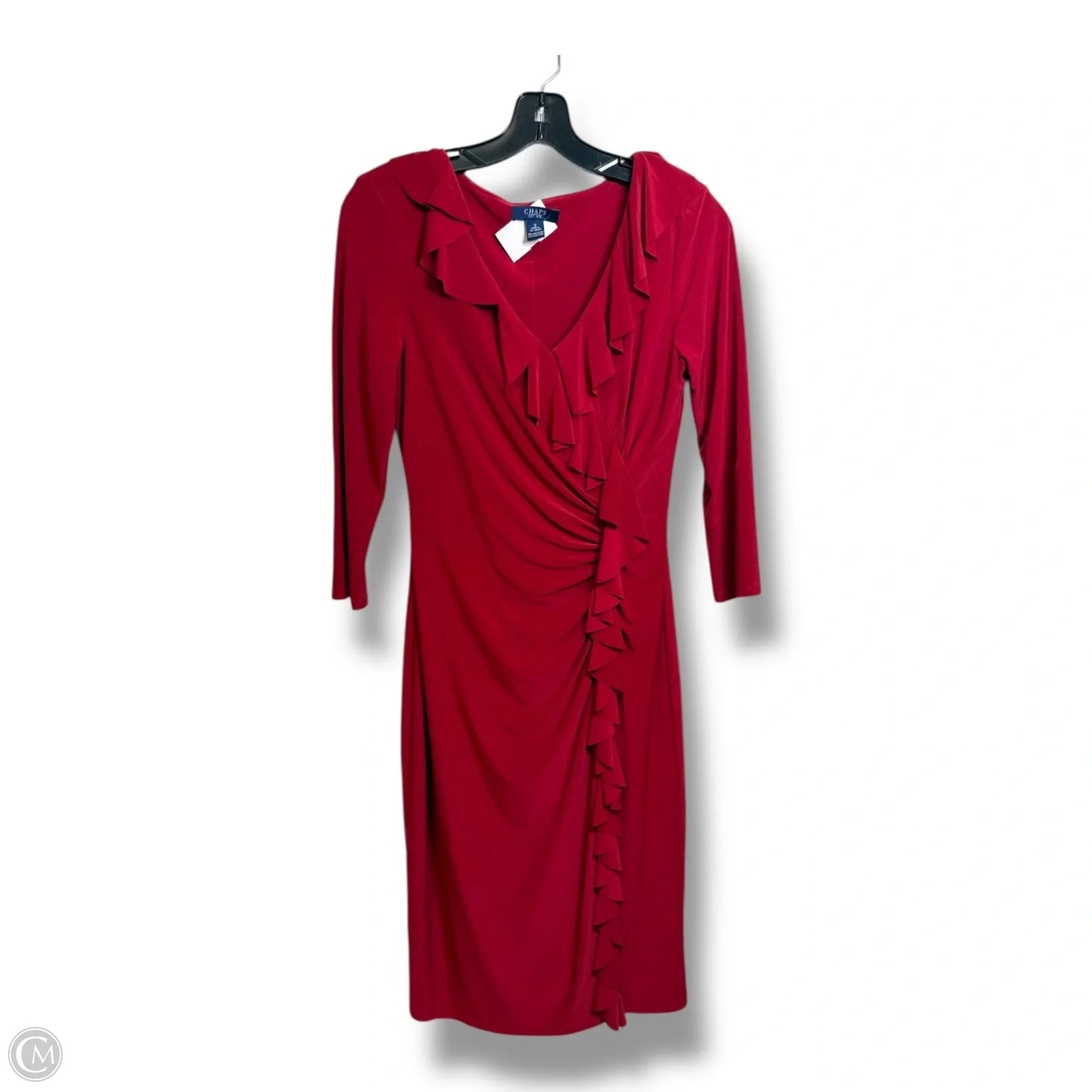 Dress Casual Midi By Chaps In Red, Size: S