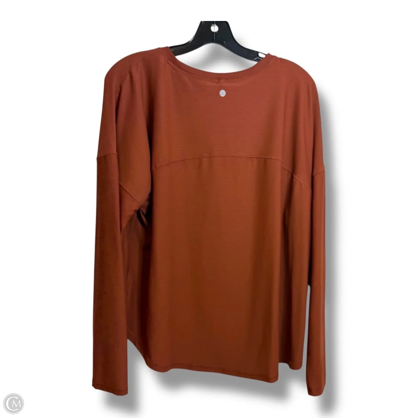 Top Long Sleeve Basic By Calia In Brown, Size: Xxl