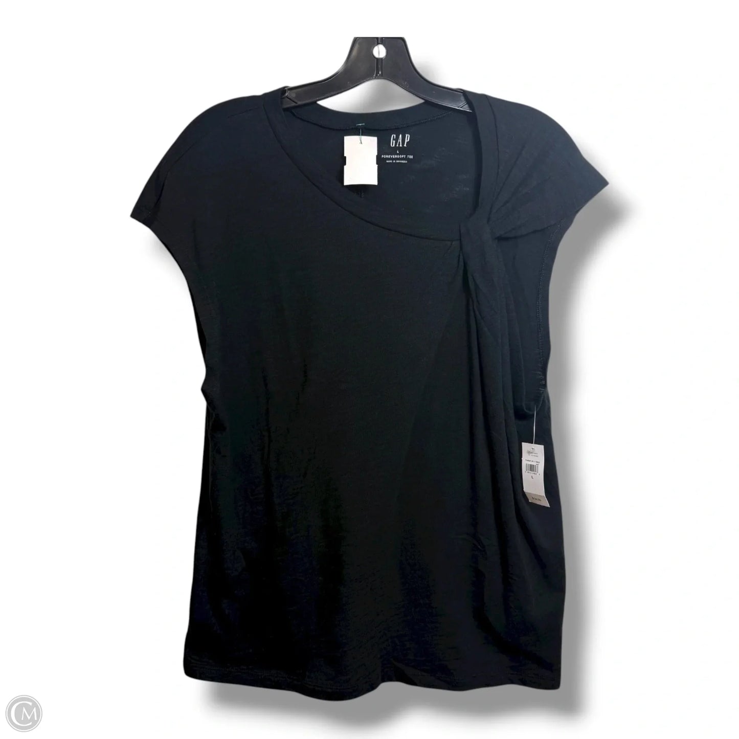 Top Sleeveless Basic By Gap In Black, Size: L