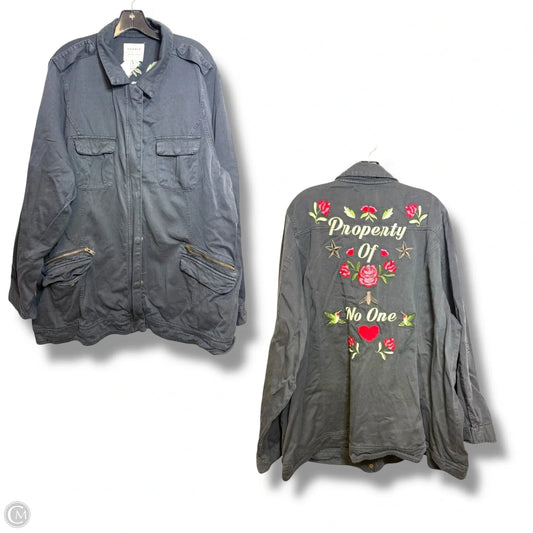 Jacket Denim By Torrid In Navy, Size: 4x