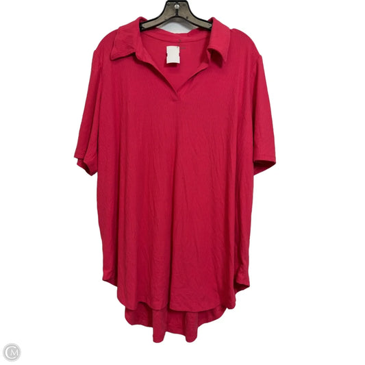 Top Short Sleeve By Lane Bryant In Coral, Size: 2x