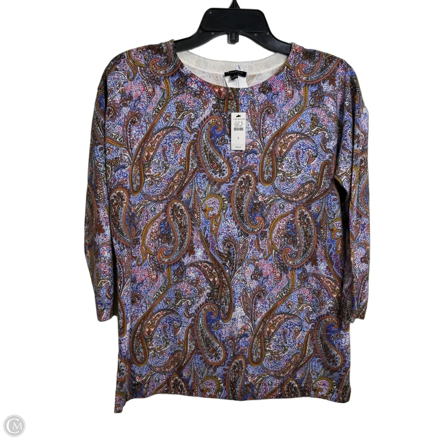 Top Long Sleeve By Talbots In Paisley Print, Size: S